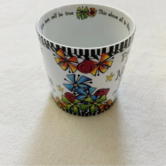 Suzy Toronto Pretending to Be A Normal Person Mug Cup Colorful Floral Whimsical - Picture 6 of 9